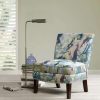 Online Cheap Madison Park Alex Artistic Print Armless Slipper Accent Chair Blue Multi