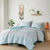 Best Outlet Madison Park Peggy Teal 3 Piece Reversible Cotton Coverlet Set