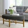 Wholesale Brand New Madison Park Alina Dark Grey Oval Cocktail Ottoman