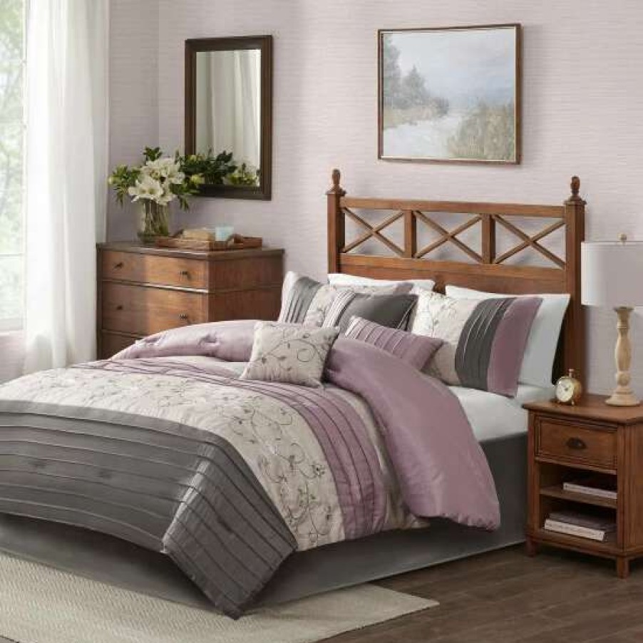 Hot Cheap Madison Park Belle Purple Comforter Set