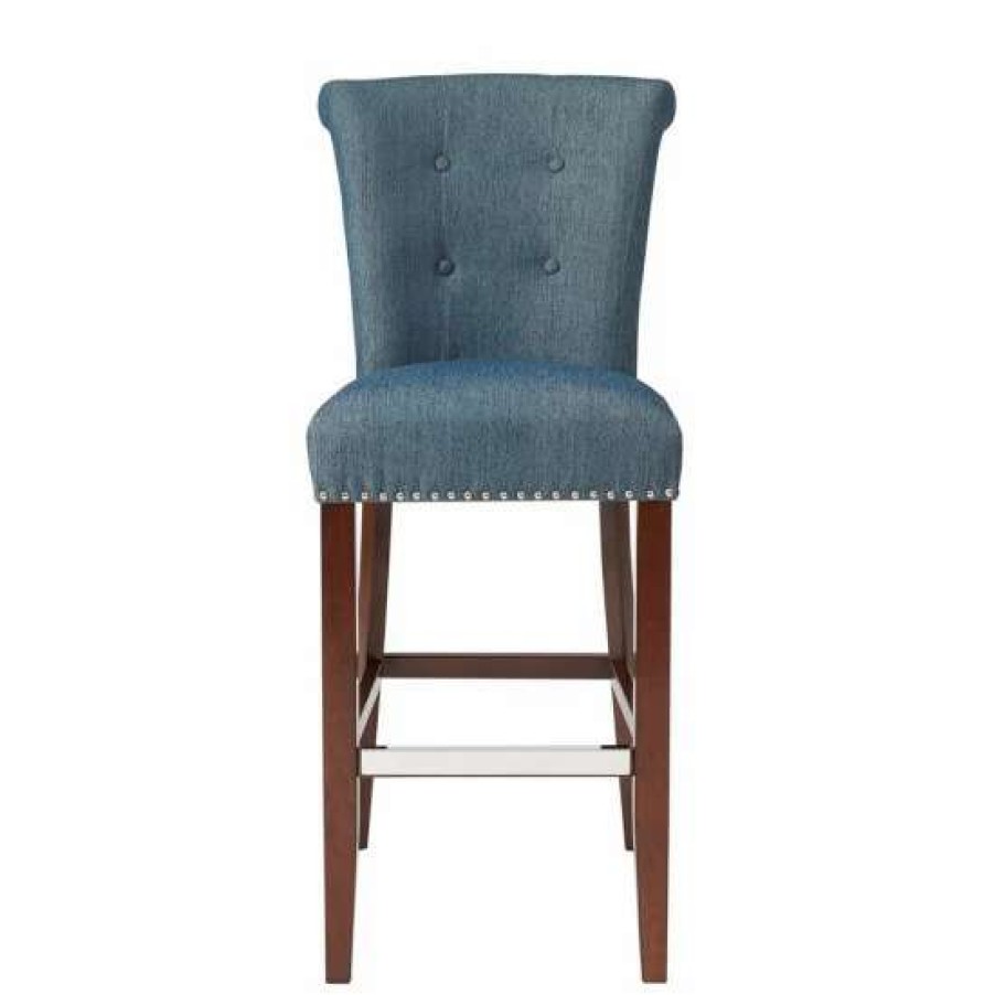 Online Promo Madison Park Weldon Blue 30-Inch Bar Stool