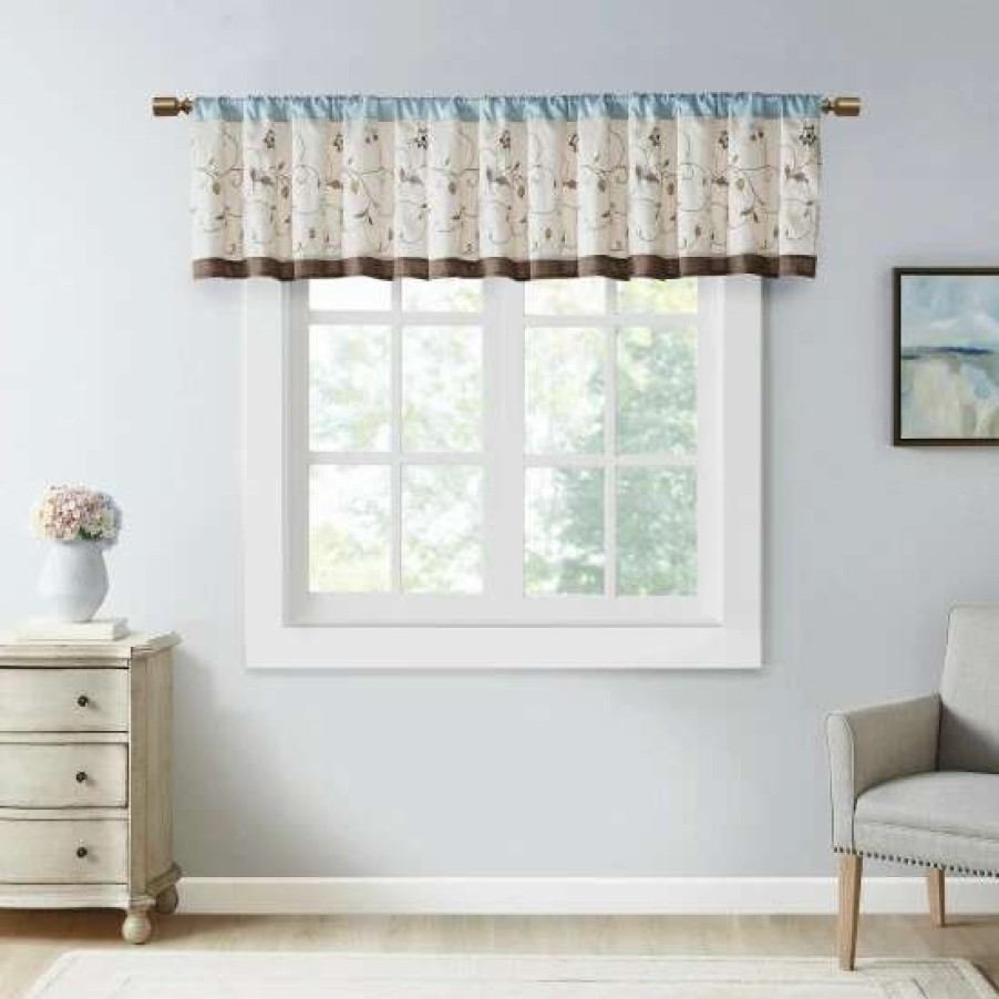 Hot Brand New Madison Park Belle Embroide Window Valance