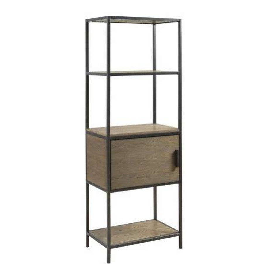 Wholesale Hot Sale Madison Park Pagosa Grey 3-Shelf Bookcase With Storage Cabinet