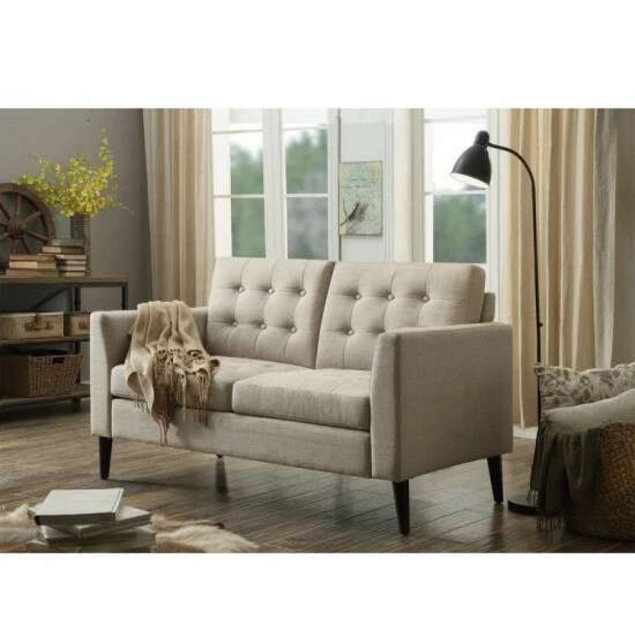 Clearance New Madison Park Madison Furniture Estrella Multicolor Tufted Square Arm Loveseat 33 Inches Wide