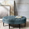 Online Best Deal Madison Park Chase Blue Surfboard Tufted Ottoman