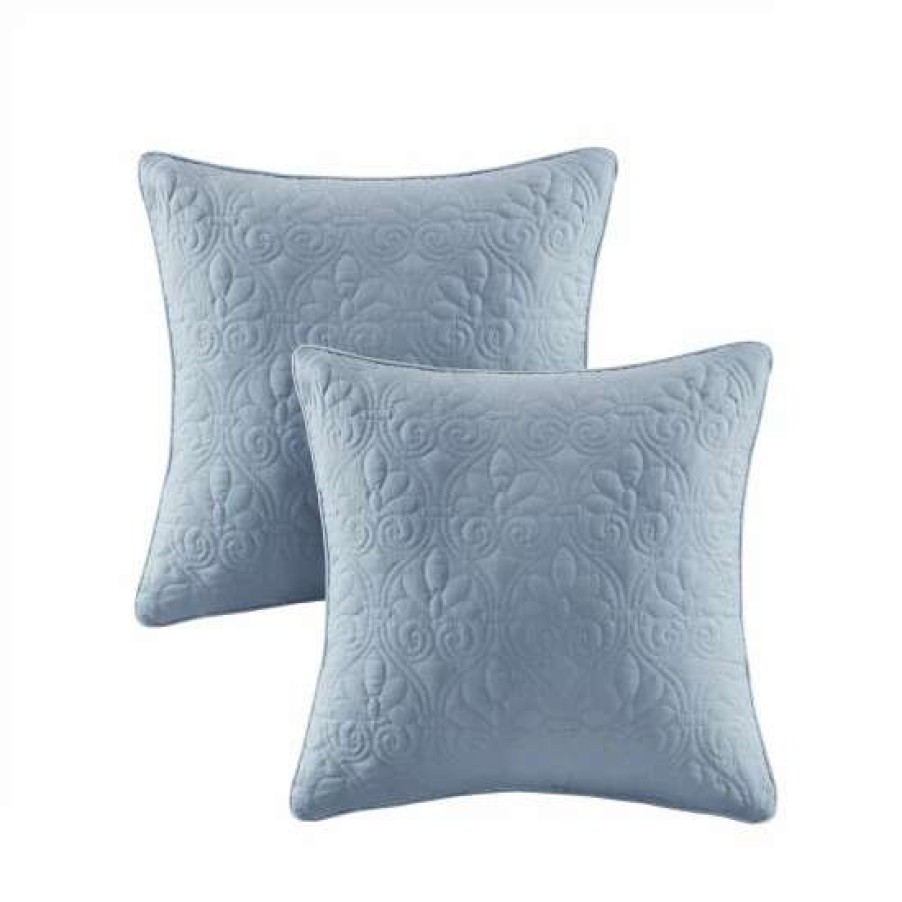 New Buy Madison Park Mansfield 20 20 Quilted Square Pillow Pair Grey