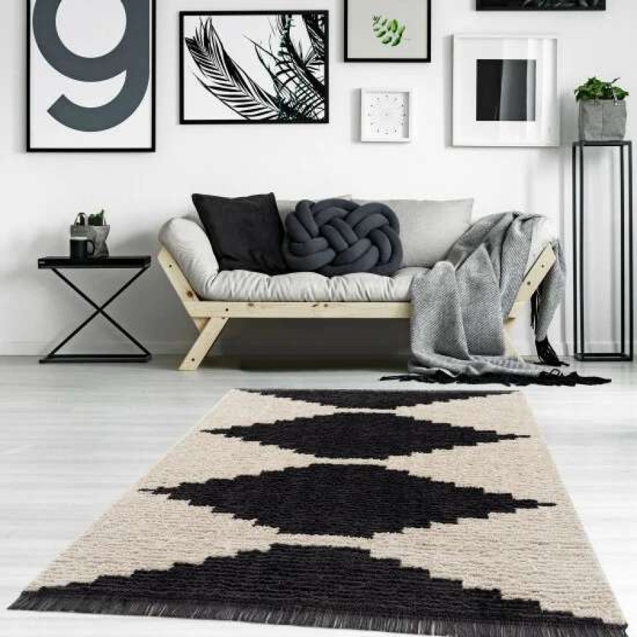 Online Cheapest Madison Park Renae Black And Ivory Modern Area Rug