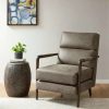 New Coupon Madison Park Bennett Faux Leather Channel Accent Armchair