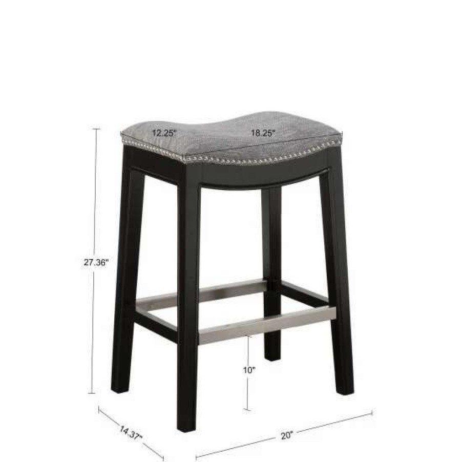 Clearance Coupon Madison Park Nomad Saddle Counter Stool Navy