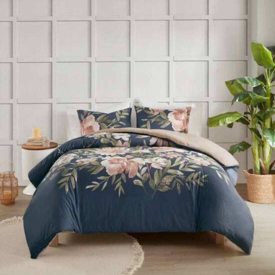 Clearance Top 10 Madison Park Maia Cotton Duvet Cover Set Navy