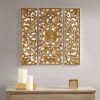 Best Coupon Madison Park Gold Medallion Gold 3 Piece Canvas Set Medallion 3D Design