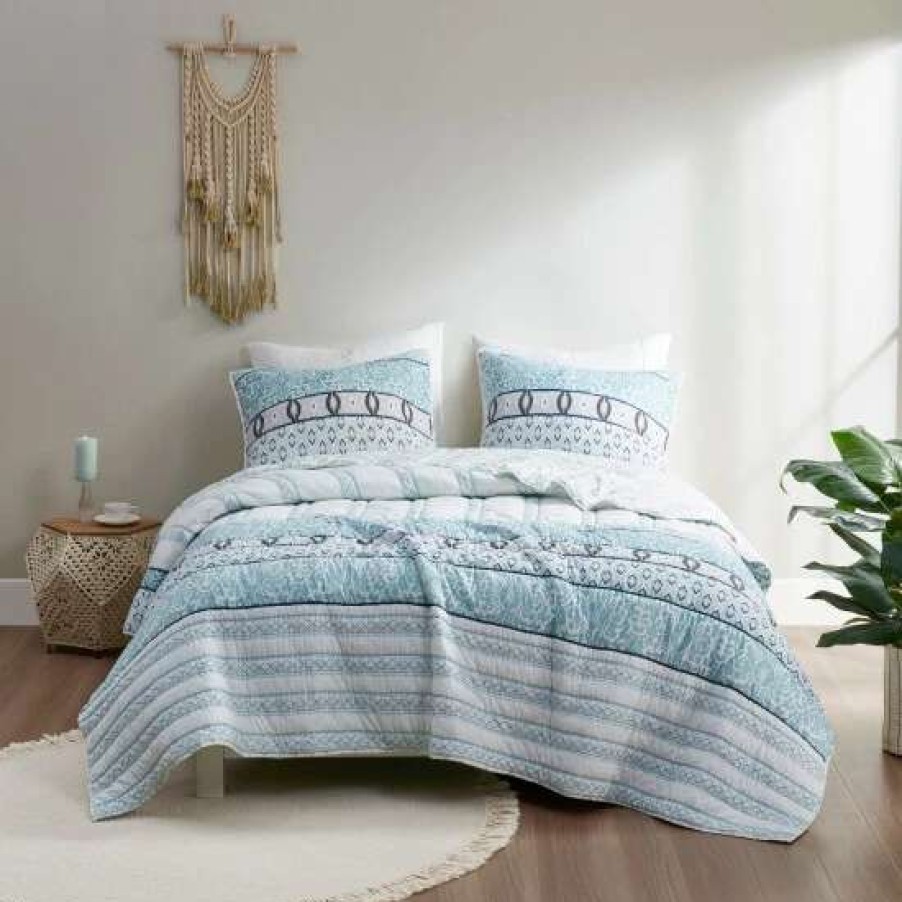 Wholesale Flash Sale Madison Park Ellis Reversible Cotton Coverlet Set Blue