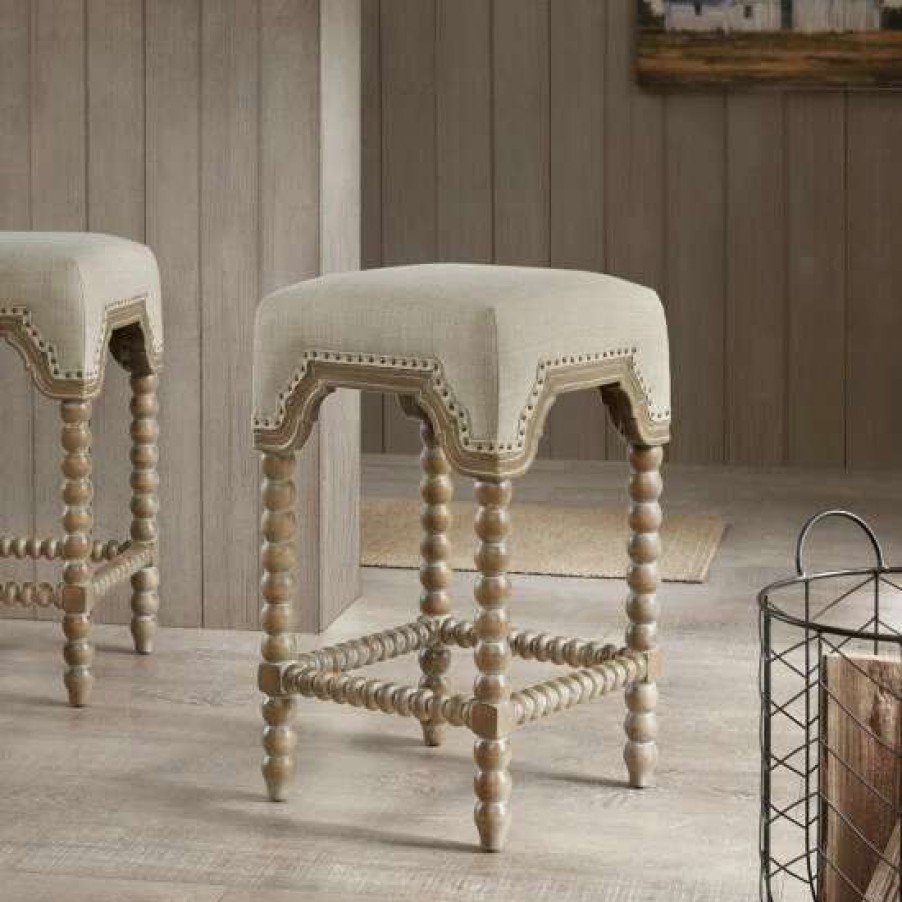 Clearance Best Deal Madison Park Davisina Silver Counter Stool 15 W X 15 D X 25.75 H