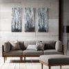 Hot Promo Madison Park Hutton 'Birch Forest' 3-Piece Printed Canvas With Gel Coat Black