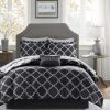 Clearance Buy Madison Park Essentials Alameda Black Reversible Complete Comforter Set With Cotton Bed Sheets