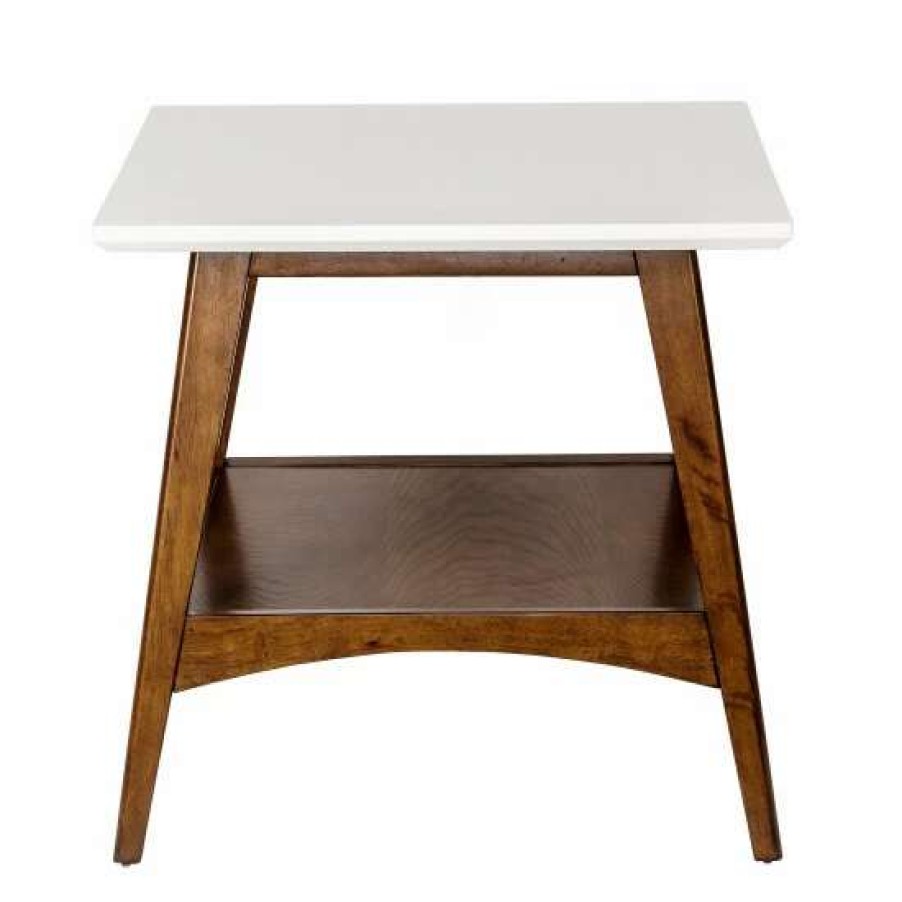 Wholesale Brand New Madison Park Avalon End Table Off-White/Pecan