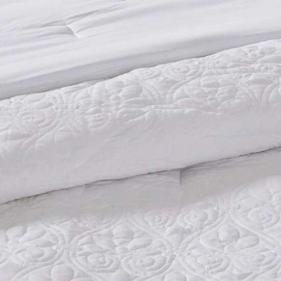 Best Cheap Madison Park Mansfield Quilted White Comforter Set