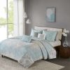 Hot Top 10 Madison Park Joanna Seafoam 6-Piece Reversible Cotton Sateen Coverlet Set