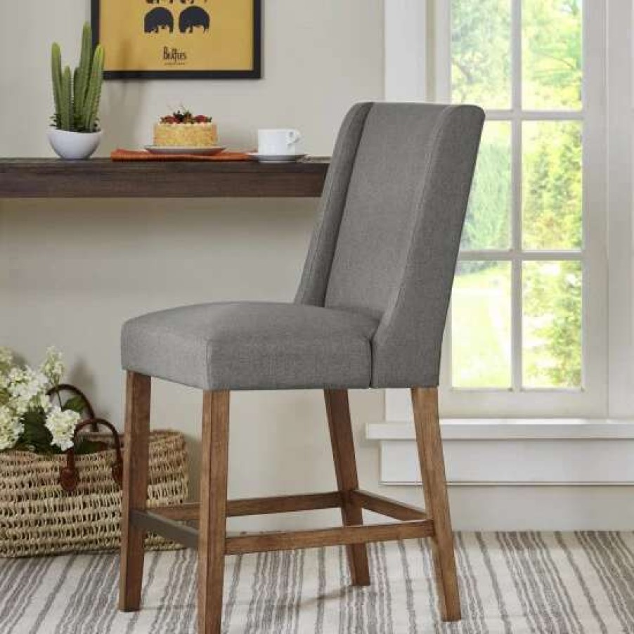 Hot Coupon Madison Park Victor Grey Wing Counter Stool 19 W X 24.75 D X 41.5 H