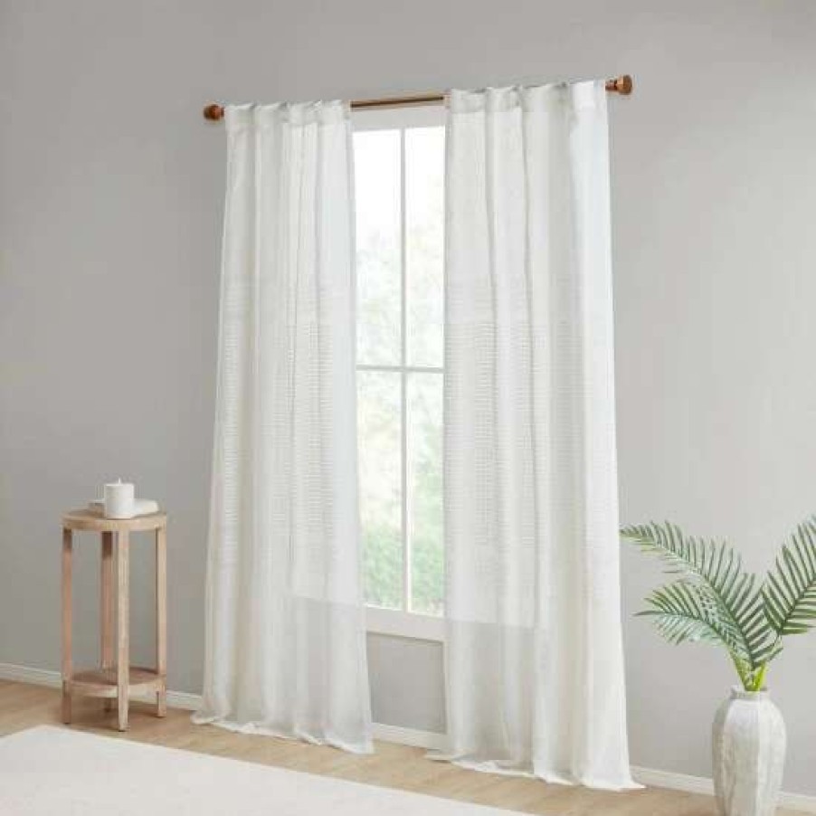 Best Outlet Madison Park Calista Yarn Dye Sheer Window Panel Pair