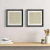 Wholesale Best Sale Madison Park Parquet Beige/ Natural Printed Linen Framed 13.41 13.41 2 Piece Set