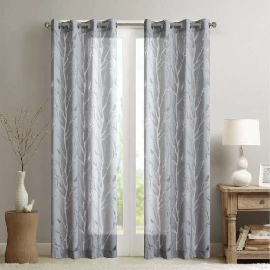 Hot Best Sale Madison Park Vina Sheer Bird Single Curtain Panel