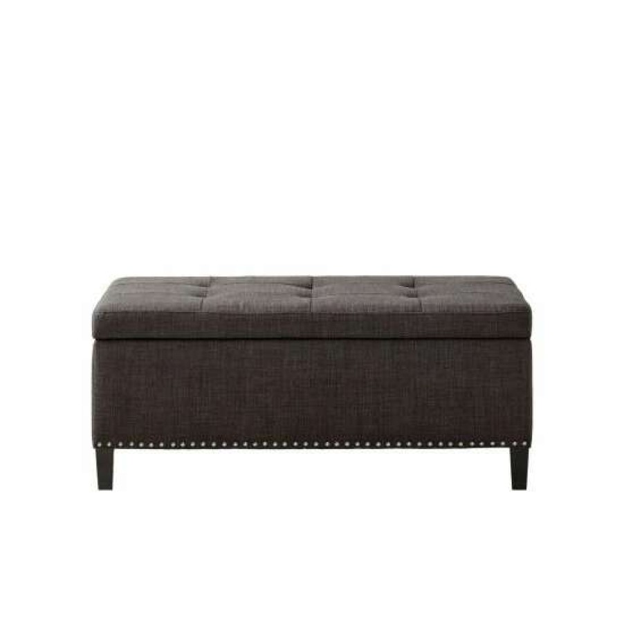 Clearance Best Reviews Of Madison Park Tessa Charcoal Tufted Top Soft Close Storage Bench