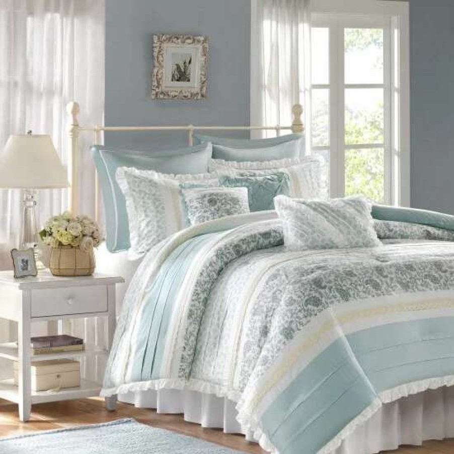 Clearance Coupon Madison Park Vanessa 9 Piece Cotton Percale Comforter Set