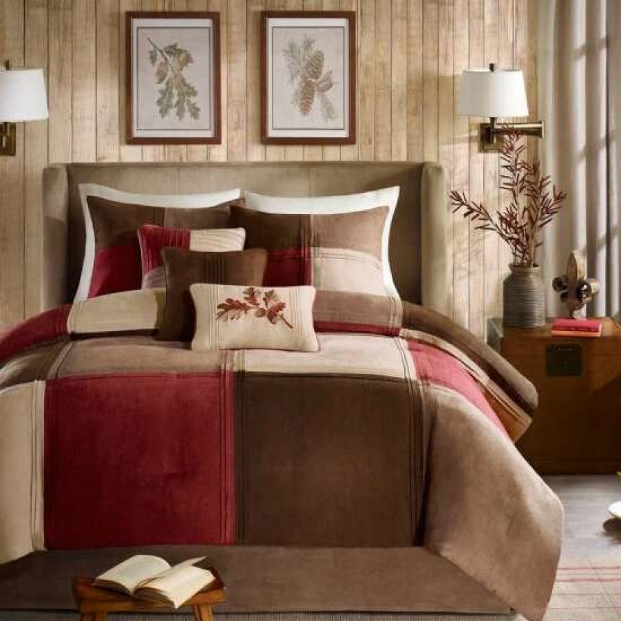 Best Outlet Madison Park Maddox 7 Piece Comforter Set Red