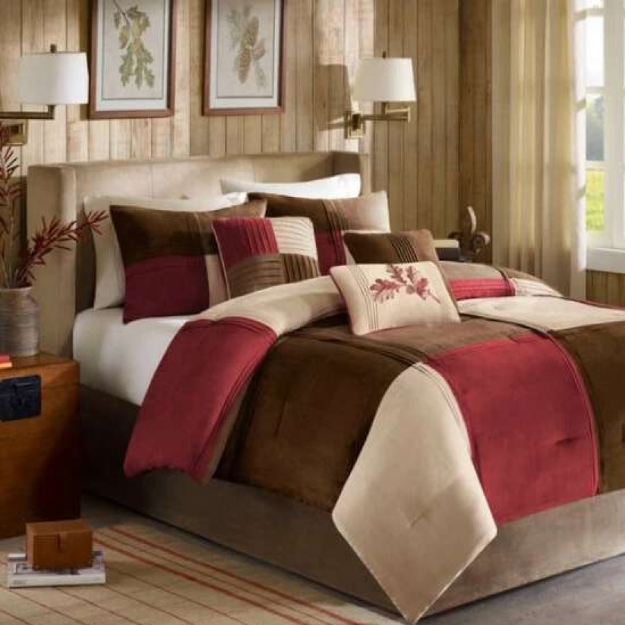 Best Outlet Madison Park Maddox 7 Piece Comforter Set Red