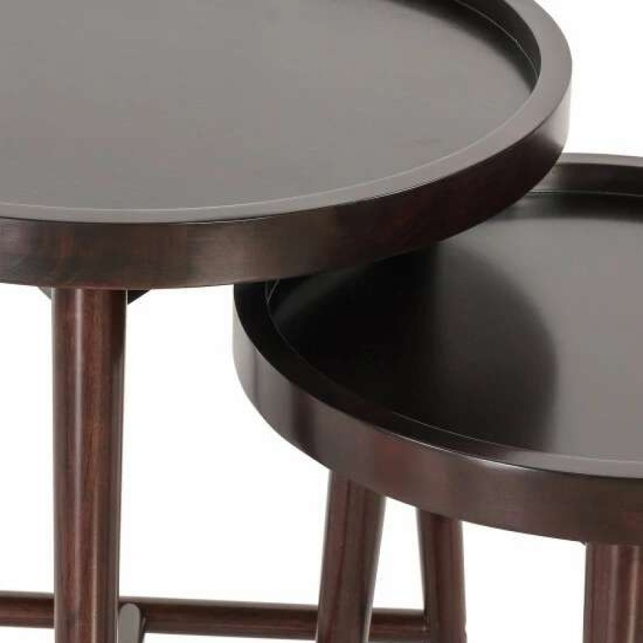 Best Buy Madison Park Intersect Ebony Nesting Tables (Set Of 2)