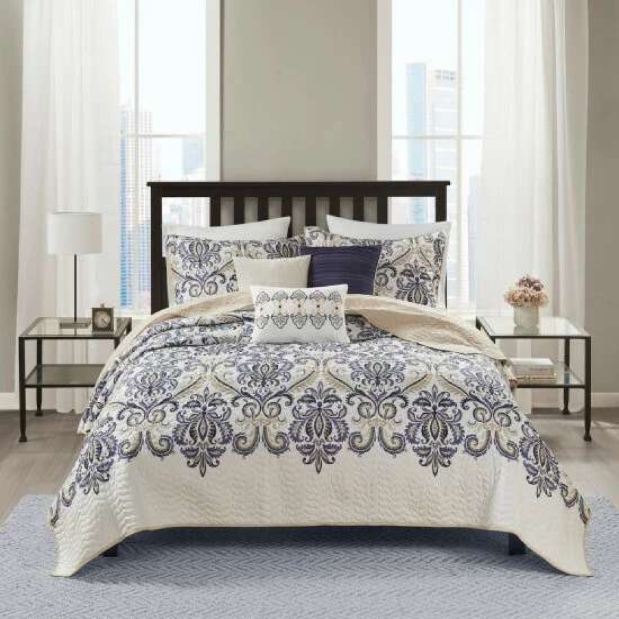 Clearance Cheap Madison Park Cardiff 6-Piece Quilted Coverlet Set