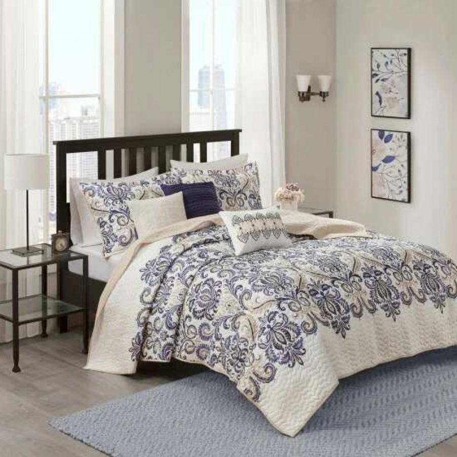 Clearance Cheap Madison Park Cardiff 6-Piece Quilted Coverlet Set