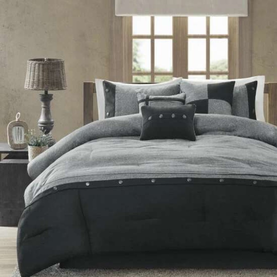 Online Hot Sale Madison Park Westbrook Grey 7-Piece Comforter Set