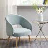 Clearance Hot Sale Madison Park Senna Seafoam Open Back Accent Chair With Antique Gold Metallic Legs