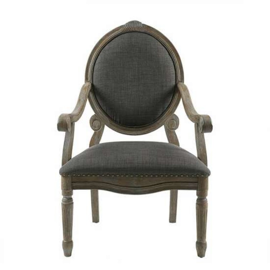 Wholesale Cheapest Madison Park Cole Grey Exposed Wood Arm Chair