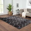 New Hot Sale Madison Park Bianca Trellis Geometric Woven Area Rug Black/Cream