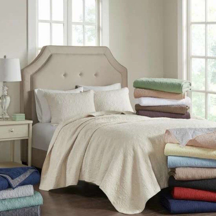 Clearance Flash Sale Madison Park Mansfield Reversible Coverlet Set