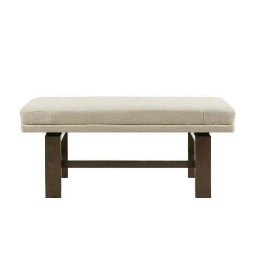 New Cheapest Madison Park Ashford Natural Upholstered Accent Bench