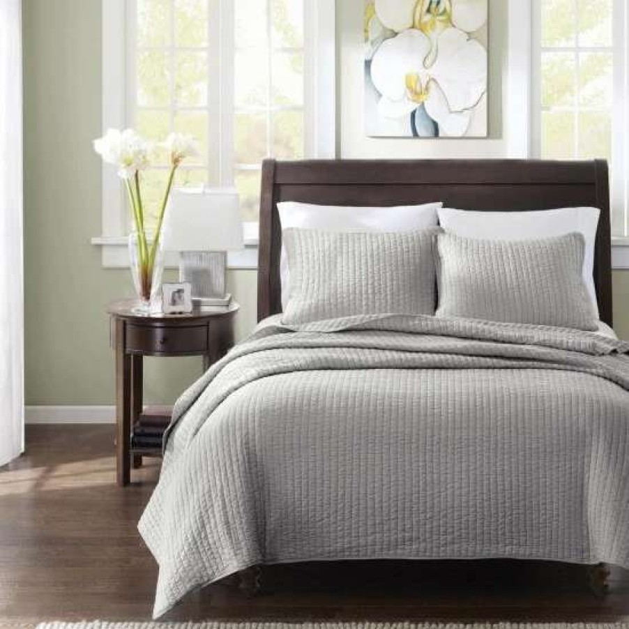 Hot Best Sale Madison Park Jaxson Grey Coverlet Set