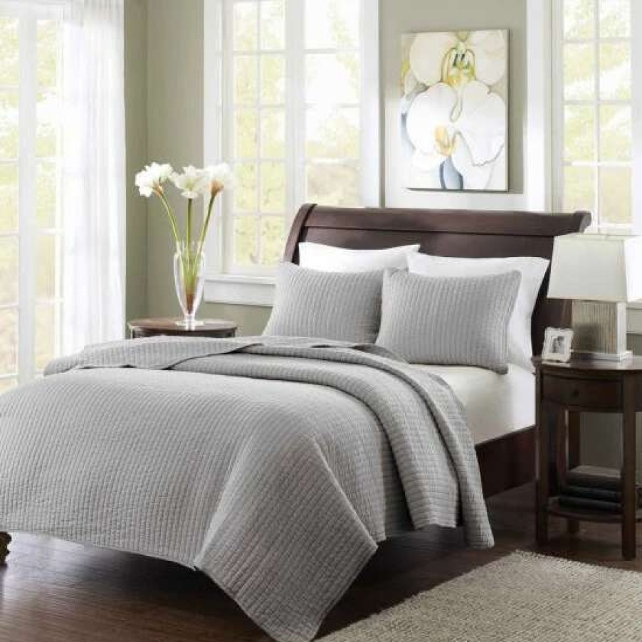 Hot Best Sale Madison Park Jaxson Grey Coverlet Set