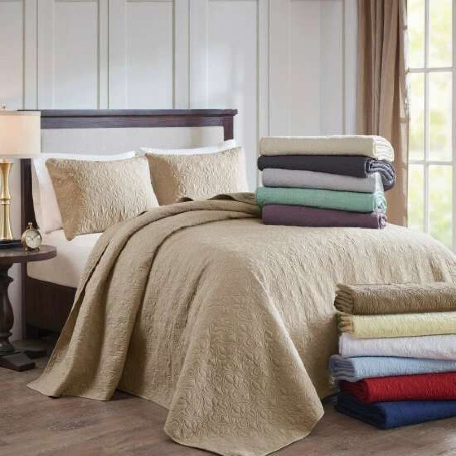 Hot Discount Madison Park Mansfield Reversible Bedspread Set