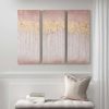 Hot Best Pirce Madison Park Dewy Forest Blush Abstract Gel Coat Canvas With Metallic Foil Embellishment 3 Piece Set