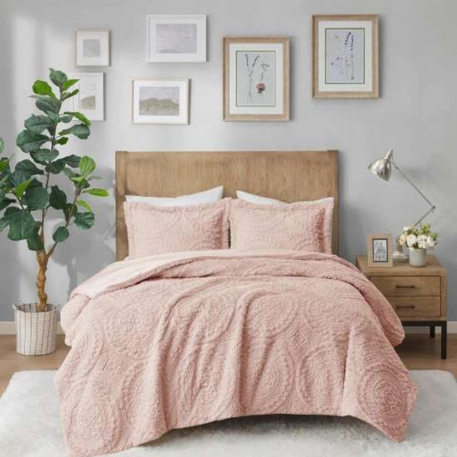 Wholesale Wholesale Madison Park Nova Embroidered Medallion Faux Fur Plush Comforter Set