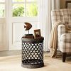 Best Wholesale Madison Park Cirque Reclaimed Quatrefoil Metal Drum Grey