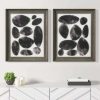 Wholesale Best Sale Madison Park Skipping Stones Black Geo Uv Printed Shadowbox 2 Piece Wall Art Set