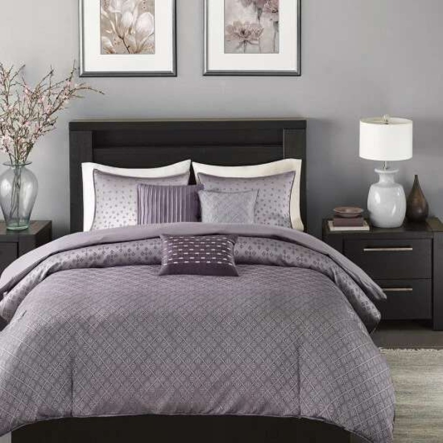 Online Best Reviews Of Madison Park Morris Purple Duvet Cover Set