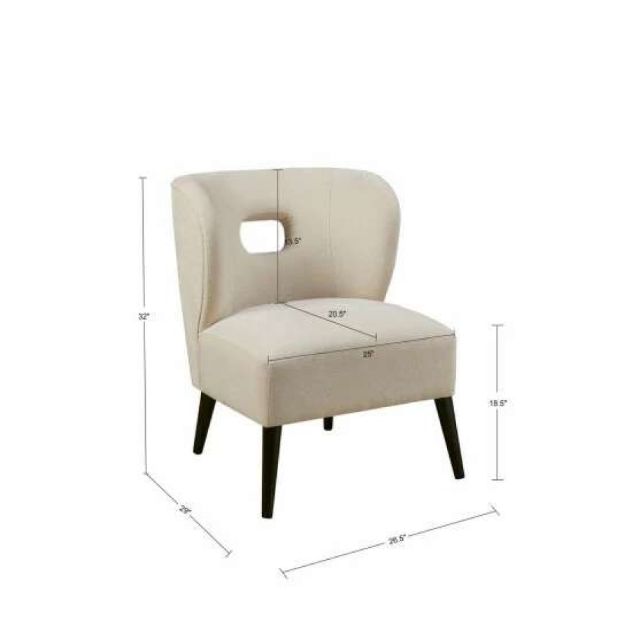 Wholesale Best Reviews Of Madison Park Chandler Cream Armless Accent Chair