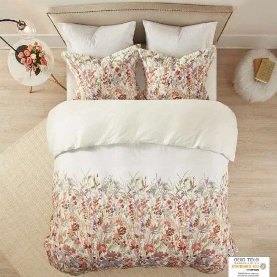 Wholesale Hot Sale Madison Park Fiona Cotton Printed Duvet Cover Set