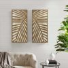 Online Discount Madison Park Birch Palms Dark Brown Carved Wall Panel 2 Piece Set